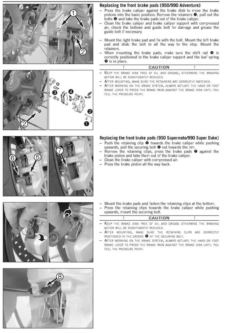 front pad replacement
